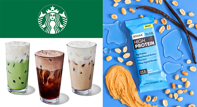 New Product Examples: Starbucks Protein Cold Foam & RXBAR High Protein Bars