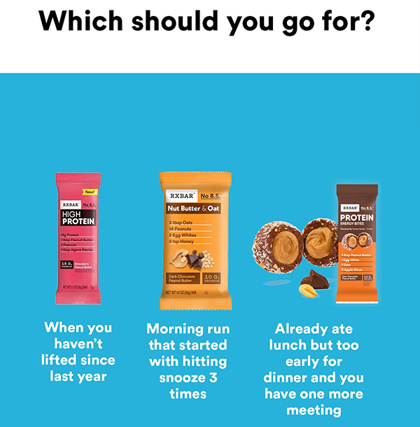RxBar’s Example Positioning Strategy:
How to Narrow the Frame of Reference?